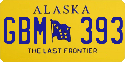 AK license plate GBM393
