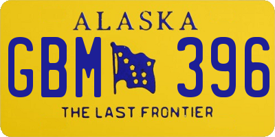 AK license plate GBM396