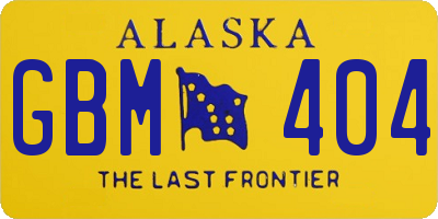 AK license plate GBM404