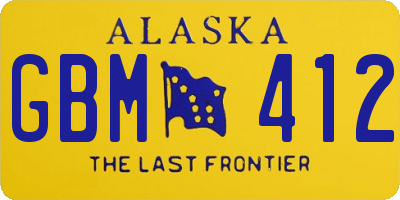 AK license plate GBM412
