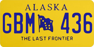 AK license plate GBM436
