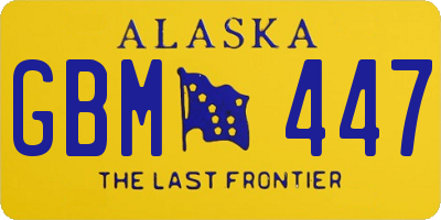 AK license plate GBM447
