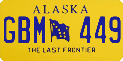 AK license plate GBM449