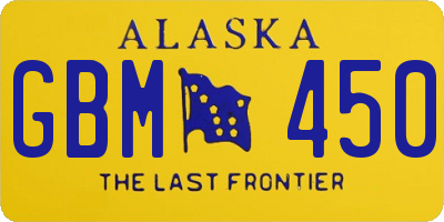 AK license plate GBM450