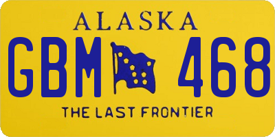 AK license plate GBM468