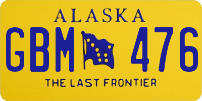 AK license plate GBM476