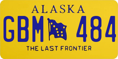 AK license plate GBM484