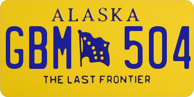 AK license plate GBM504