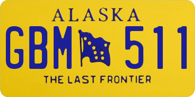 AK license plate GBM511