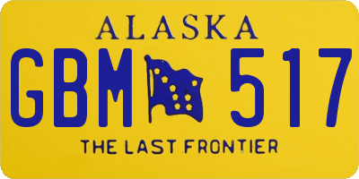 AK license plate GBM517