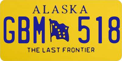AK license plate GBM518