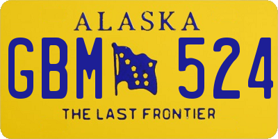 AK license plate GBM524