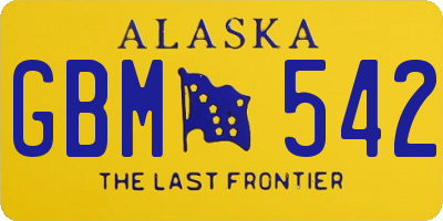 AK license plate GBM542