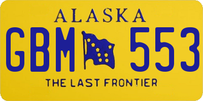 AK license plate GBM553