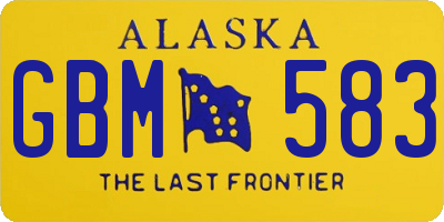 AK license plate GBM583