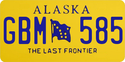 AK license plate GBM585