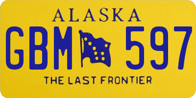 AK license plate GBM597