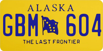 AK license plate GBM604