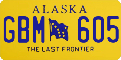 AK license plate GBM605