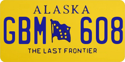AK license plate GBM608