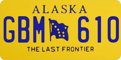 AK license plate GBM610
