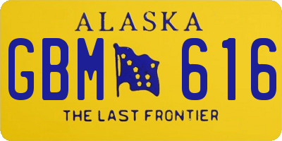 AK license plate GBM616