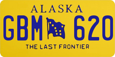 AK license plate GBM620