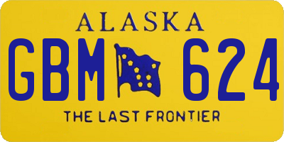 AK license plate GBM624