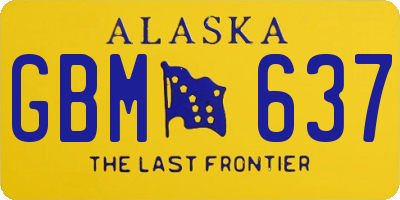 AK license plate GBM637