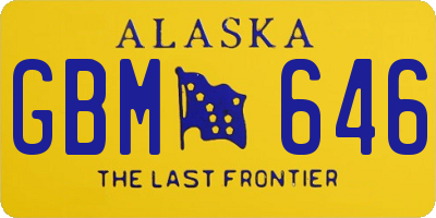 AK license plate GBM646