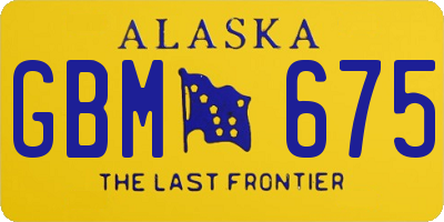 AK license plate GBM675