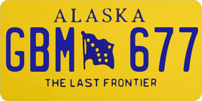 AK license plate GBM677