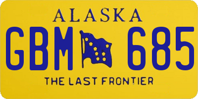 AK license plate GBM685