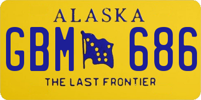 AK license plate GBM686