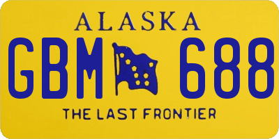 AK license plate GBM688