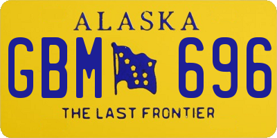 AK license plate GBM696