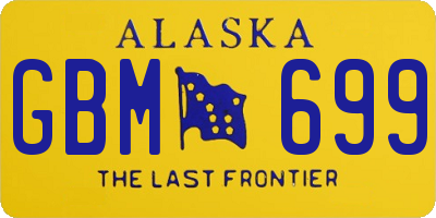 AK license plate GBM699