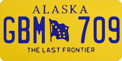 AK license plate GBM709