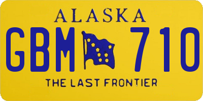 AK license plate GBM710