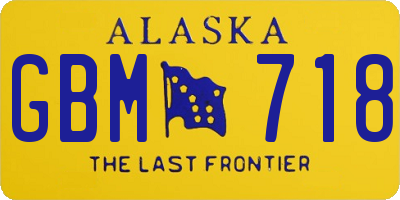 AK license plate GBM718