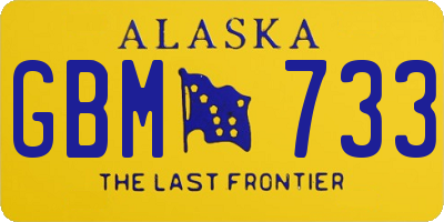 AK license plate GBM733