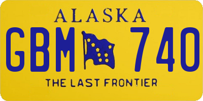 AK license plate GBM740