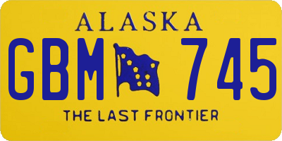 AK license plate GBM745