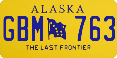 AK license plate GBM763