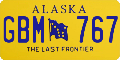AK license plate GBM767