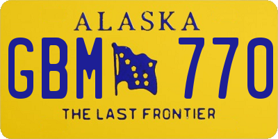 AK license plate GBM770