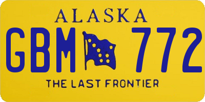 AK license plate GBM772