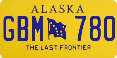 AK license plate GBM780
