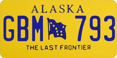 AK license plate GBM793