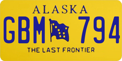 AK license plate GBM794